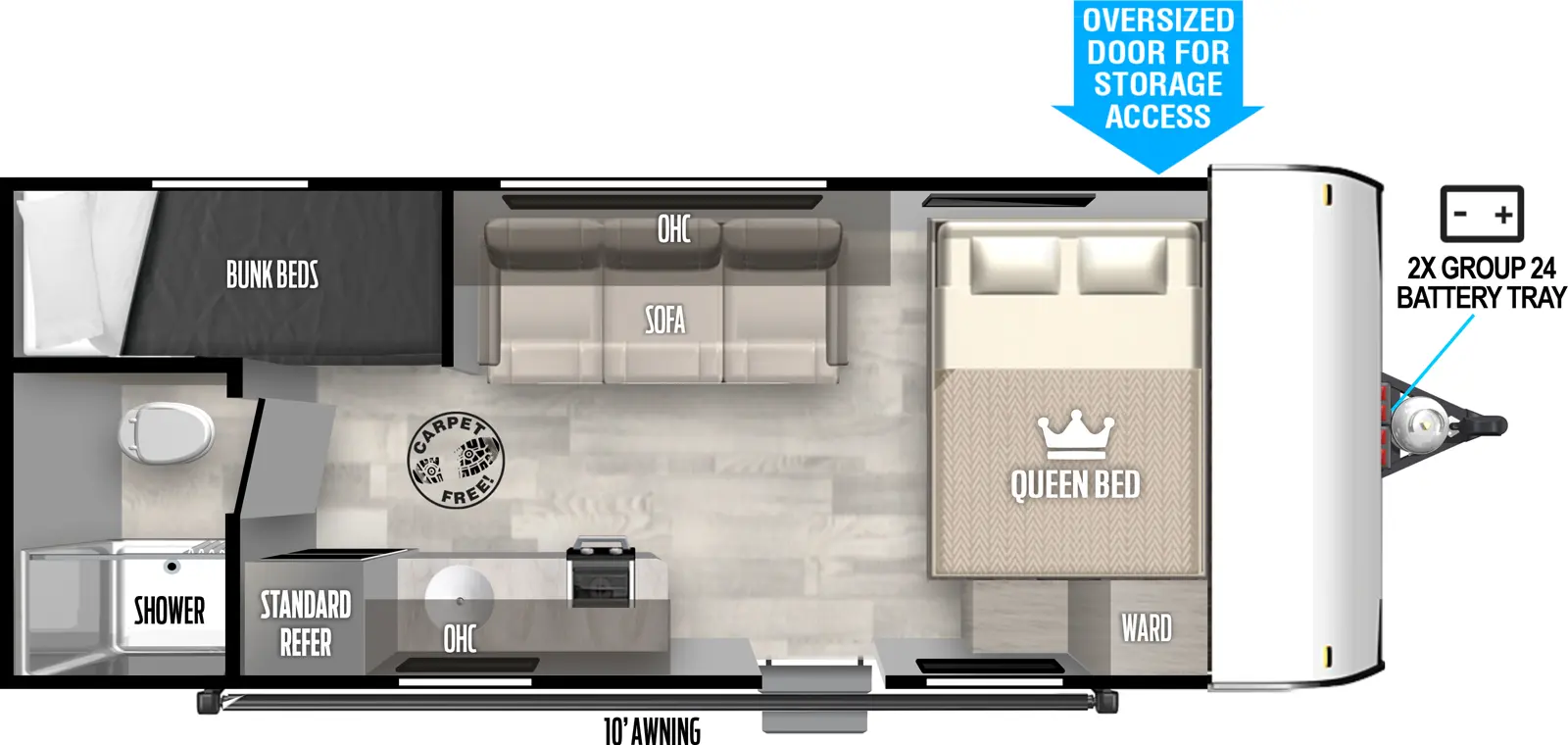 Wildwood Fsx 175BHLE - DSO Floorplan